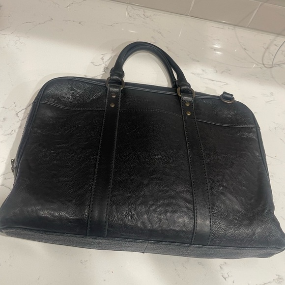 Fossil Leather Laptop Briefcase messenger Bag NO LONG STRAP - Picture 2 of 7